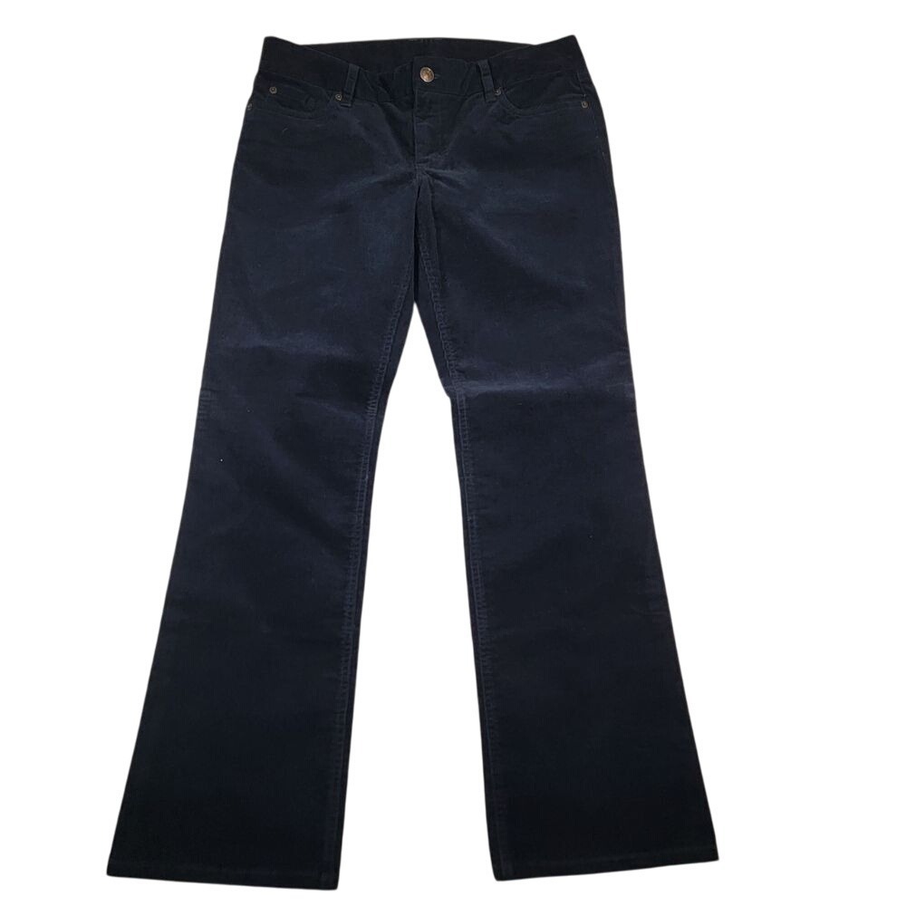 NWOT J.Crew Womens Bootcut Corduroy Pant Sz 10 (34x31) S Black Favorite Fit 2009